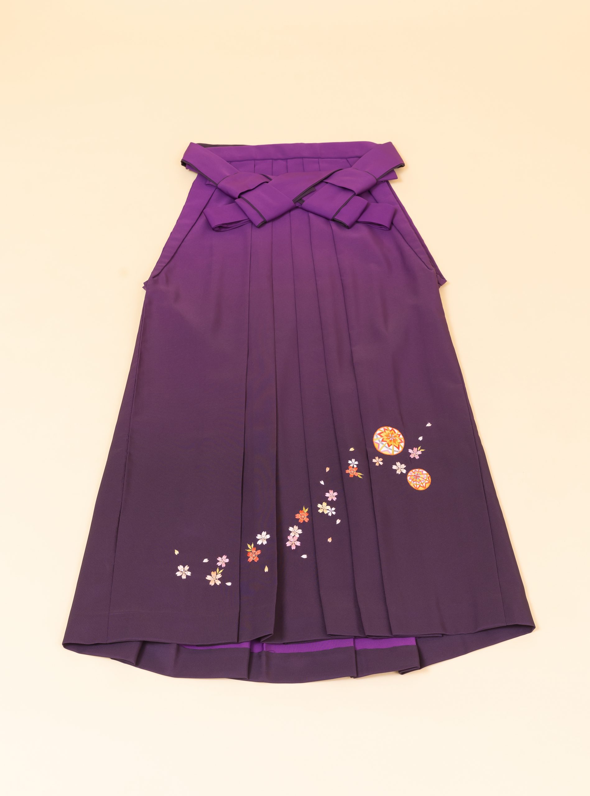 紫 ボカシ 鞠桜刺繍（910271）